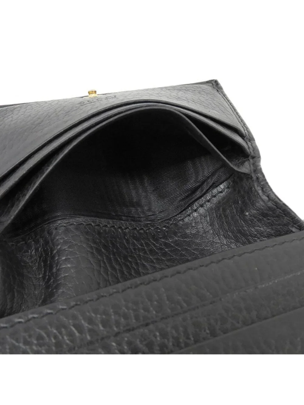 Gucci Petit Marmont Bifold Leather Wallet Compact Black - Picture 8 of 10
